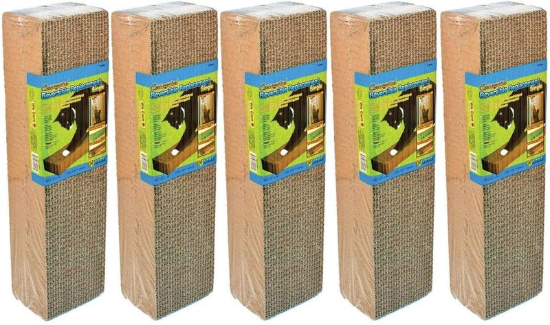 Ware 5 Pack of Corrugated Replacement Pads for Cat Scratchers, 2 Pads Per Pack
